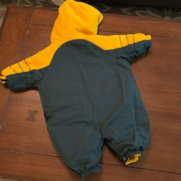 NFL Green Bay Packers fleece lined onesie snowsuit reversible 6-9 months - Picture 5 of 9